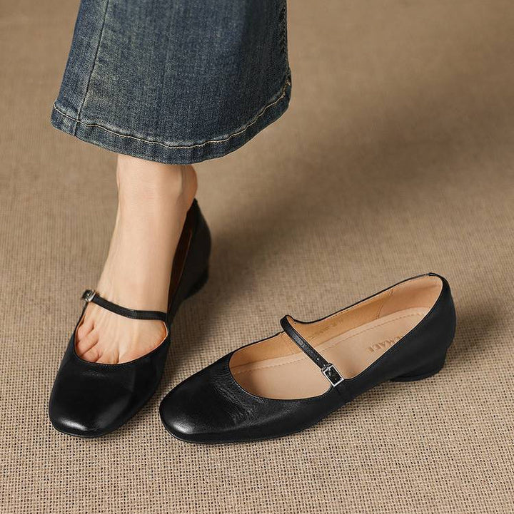Seren Genuine Leather Flats