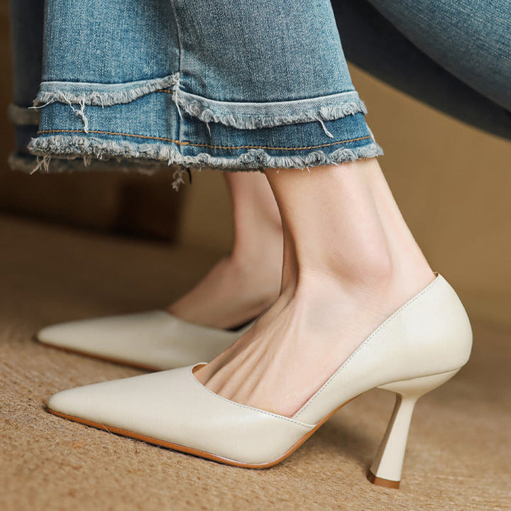 Authentic Leather Heels Liana