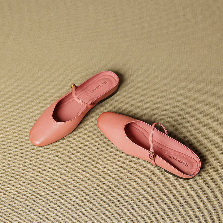 Lora Genuine Leather Mules