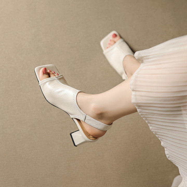 Authentic Leather Heels Velra