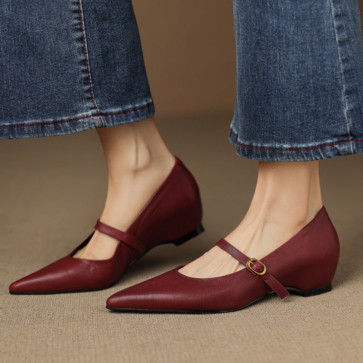 Delia Leather Heels