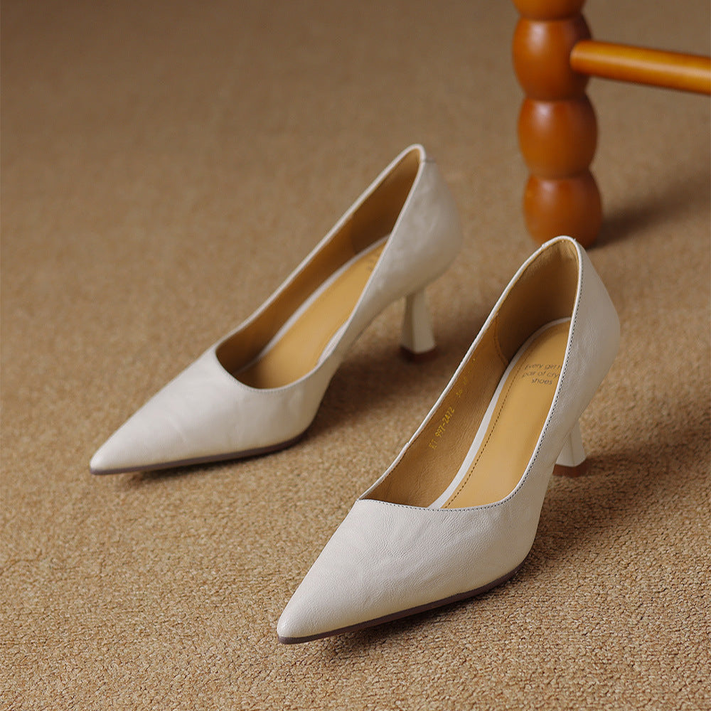 Elora Authentic Leather Heels