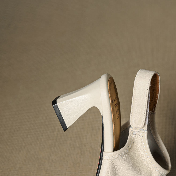 Authentic Leather Heels Velra