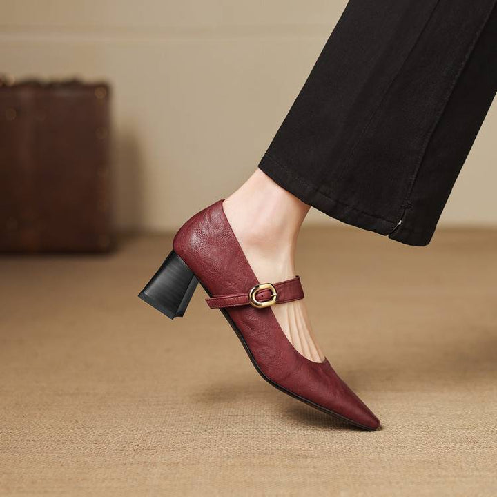 Azra Authentic Leather Heels