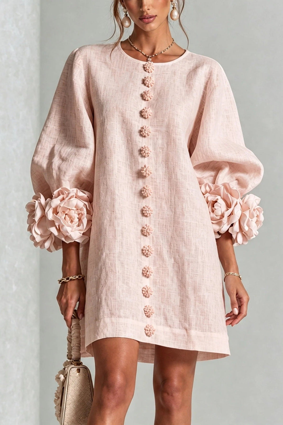 Kiara | Floral Balloon Sleeve Dress