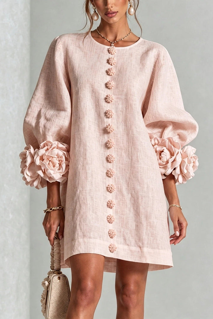 Kiara | Floral Balloon Sleeve Dress