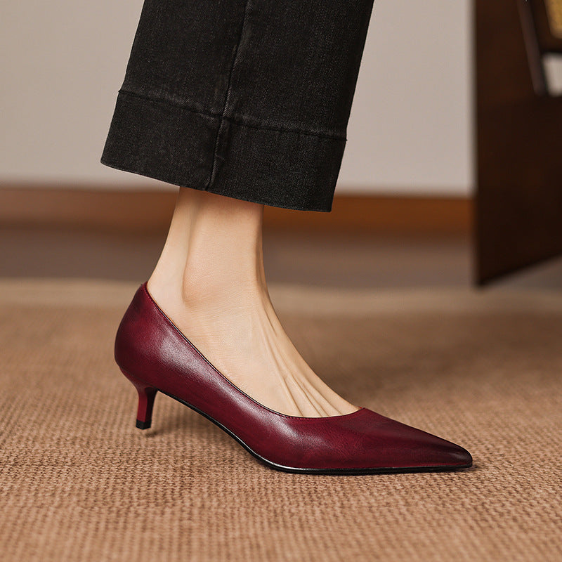 Authentic Leather Heels Relle