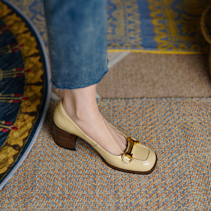 Authentic Leather Heels Velyn