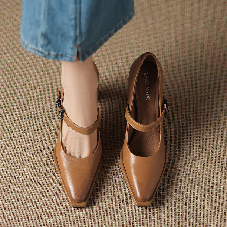 Claya Authentic Leather Heels