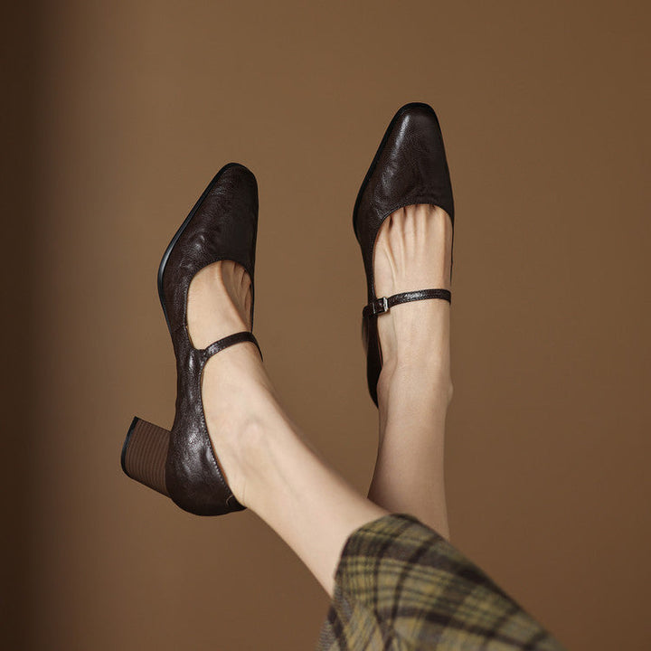 Authentic Leather Heels Veria