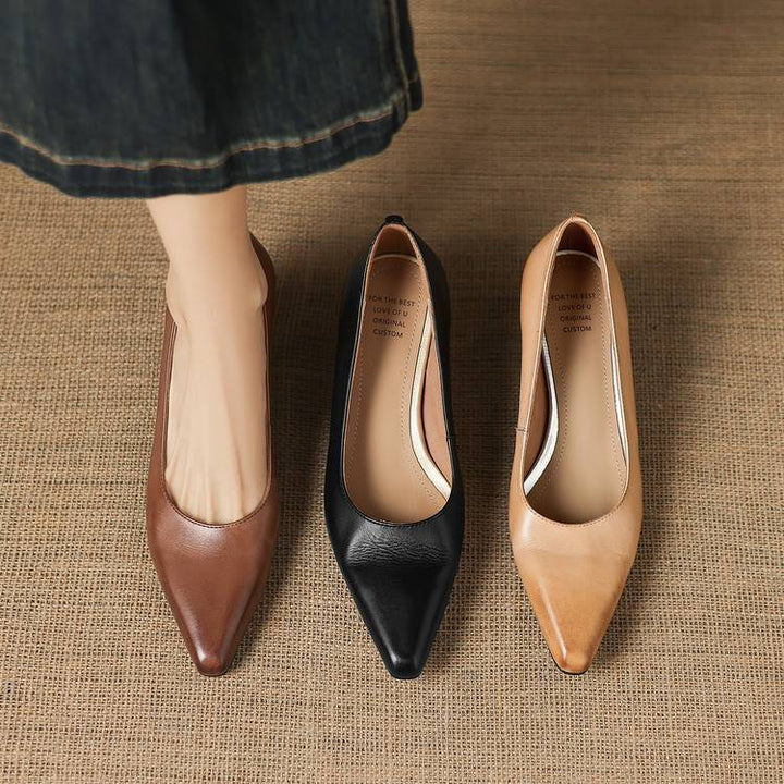 Zyla Authentic Leather Heels