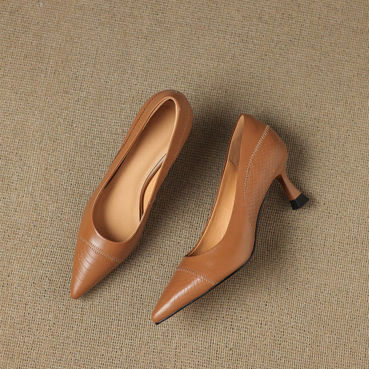 Elyra Authentic Leather Court Shoes