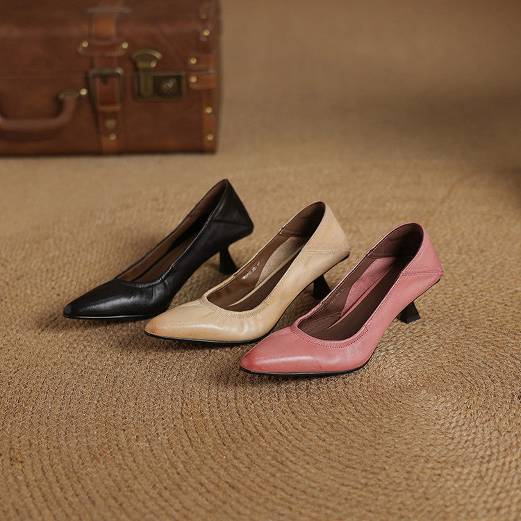 Liora Authentic Leather Heels