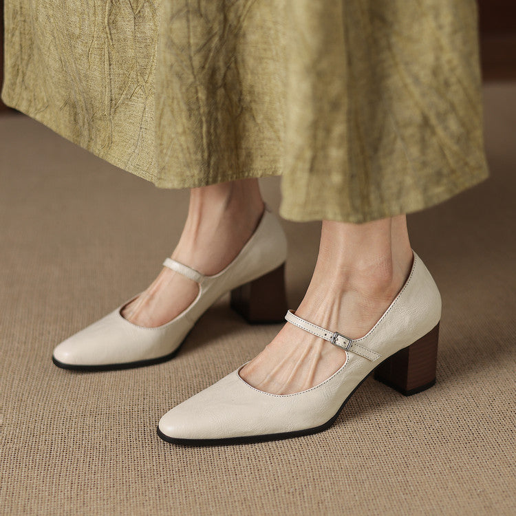 Veria Genuine Leather Heels