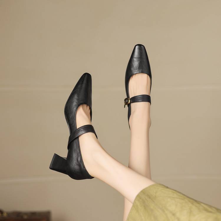 Azra Authentic Leather Heels