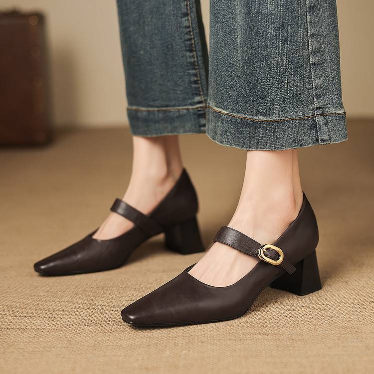Azra Authentic Leather Heels
