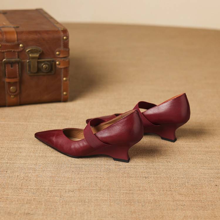 Authentic Leather Heels Tiera