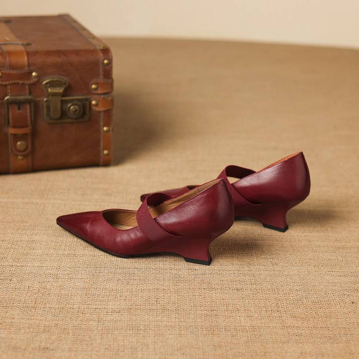 Authentic Leather Heels Tiera