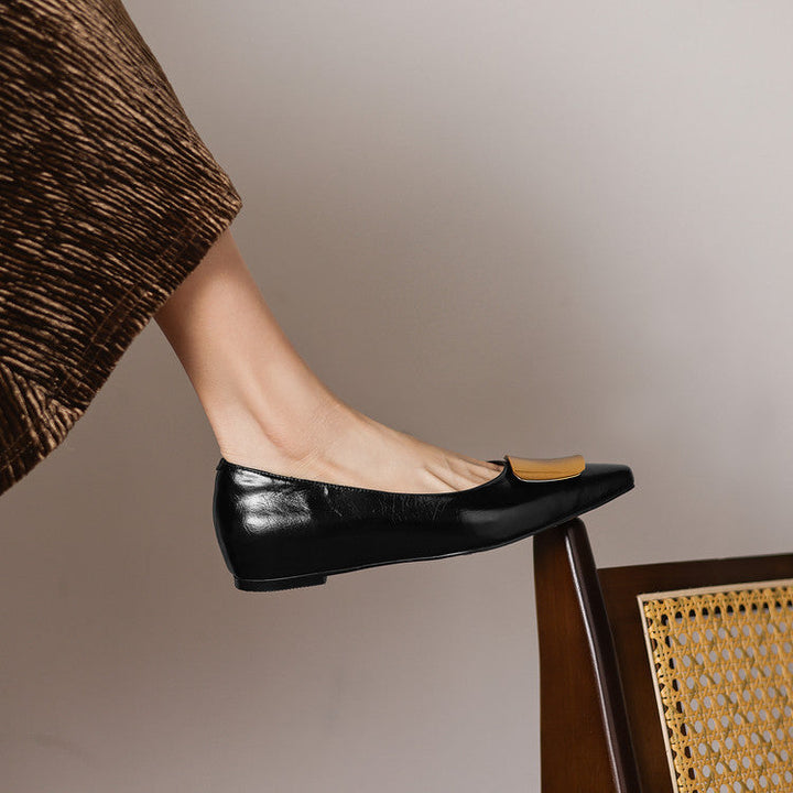 Relia Genuine Leather Flats