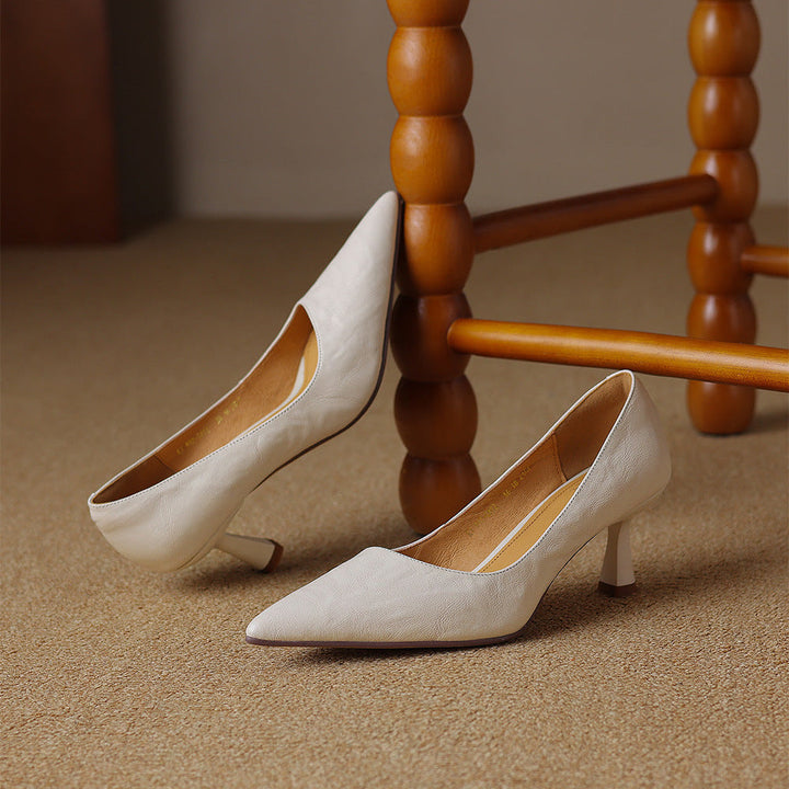 Elora Authentic Leather Heels