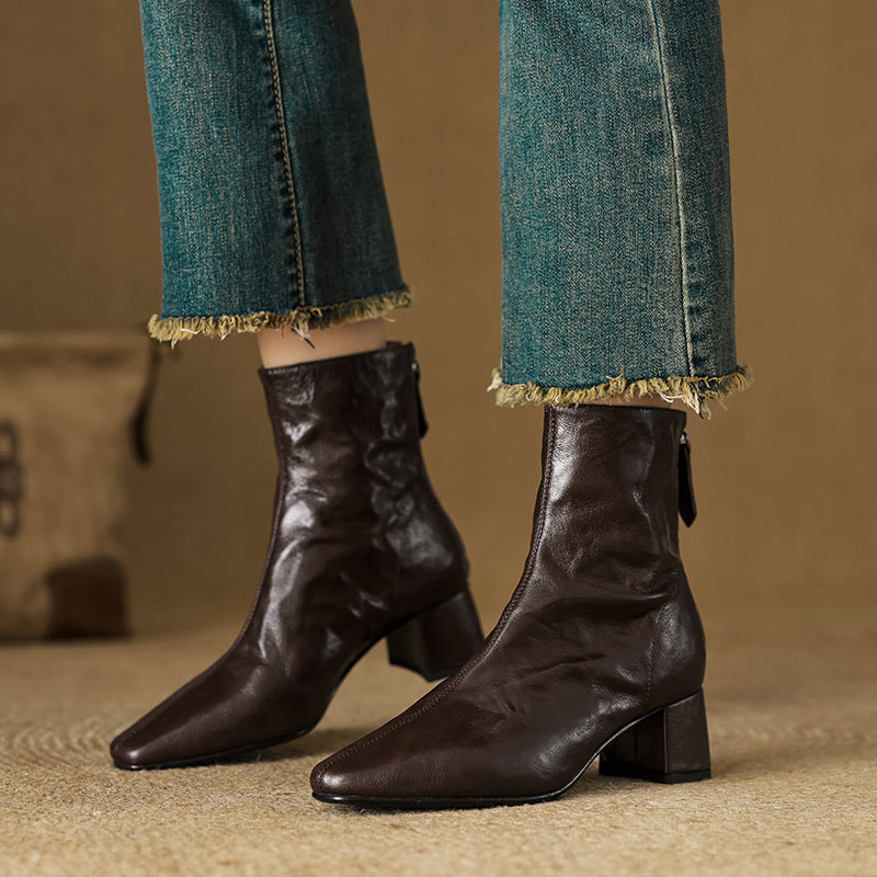 Authentic Leather Estel Ankle Boots