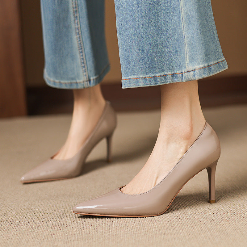 Authentic Leather Stiletto Heels Evron