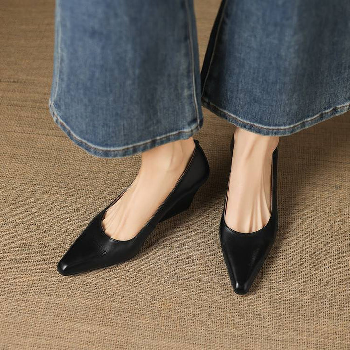 Zyla Authentic Leather Heels