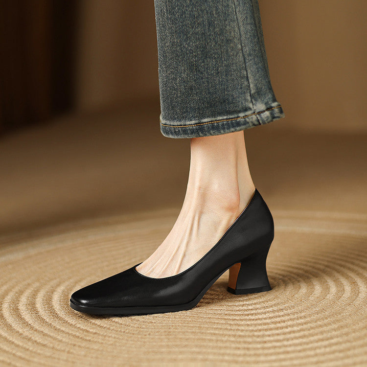 Authentic Leather Heels Arlix