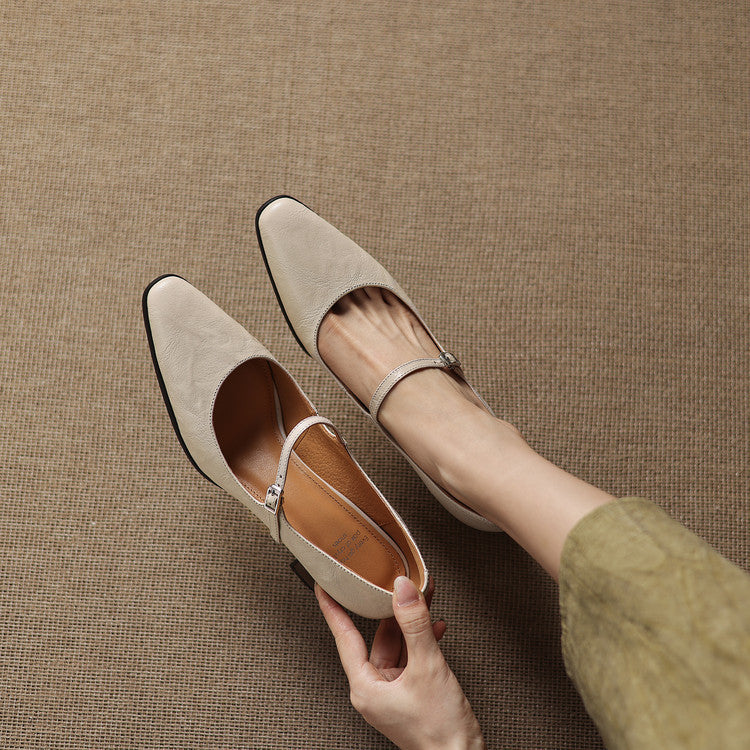 Veria Genuine Leather Heels