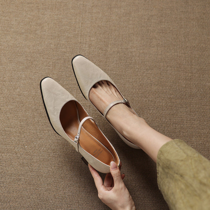 Veria Genuine Leather Heels