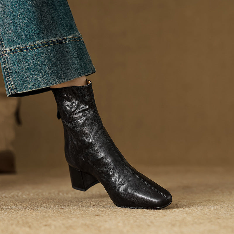 Authentic Leather Estel Ankle Boots