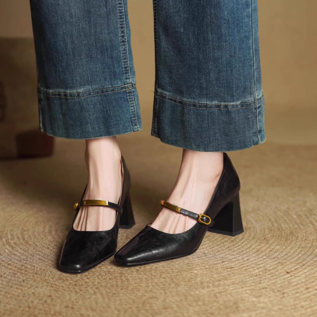 Authentic Leather Heels Auria