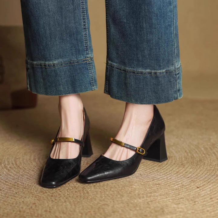 Authentic Leather Heels Auria