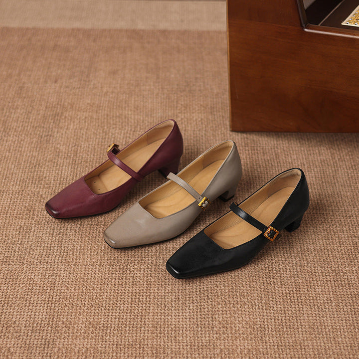 Authentic Leather Heels Aira