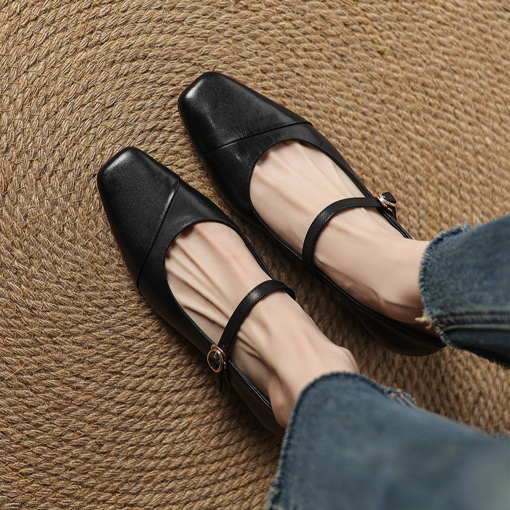 Clarette Authentic Leather Heels