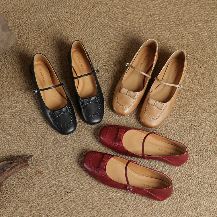 Leva Genuine Leather Flats