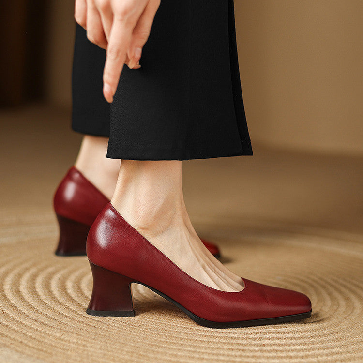 Authentic Leather Heels Arlix
