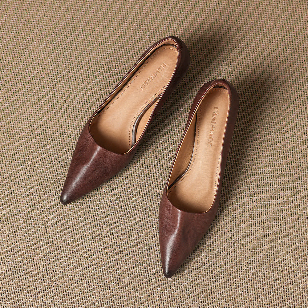 Authentic Leather Heels Revia