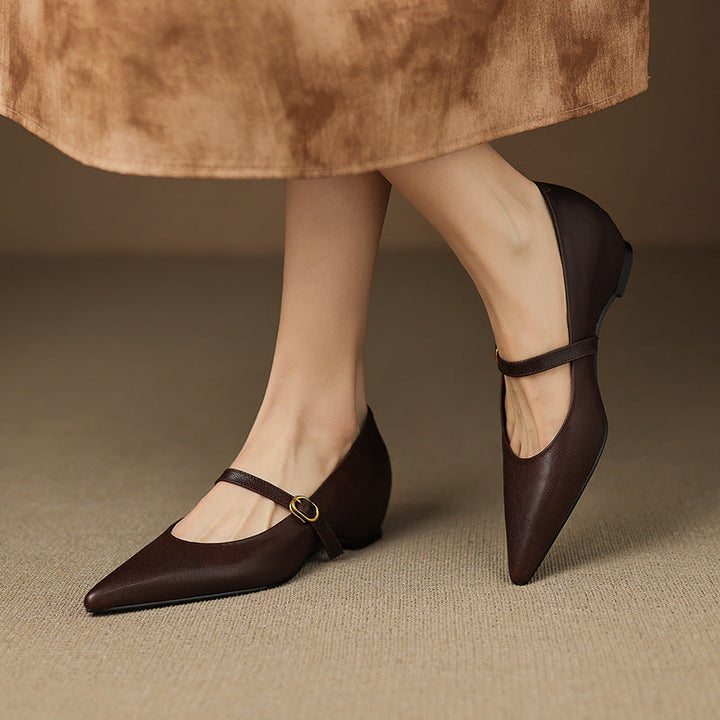 Delia Leather Heels