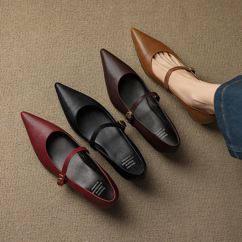 Delia Leather Heels