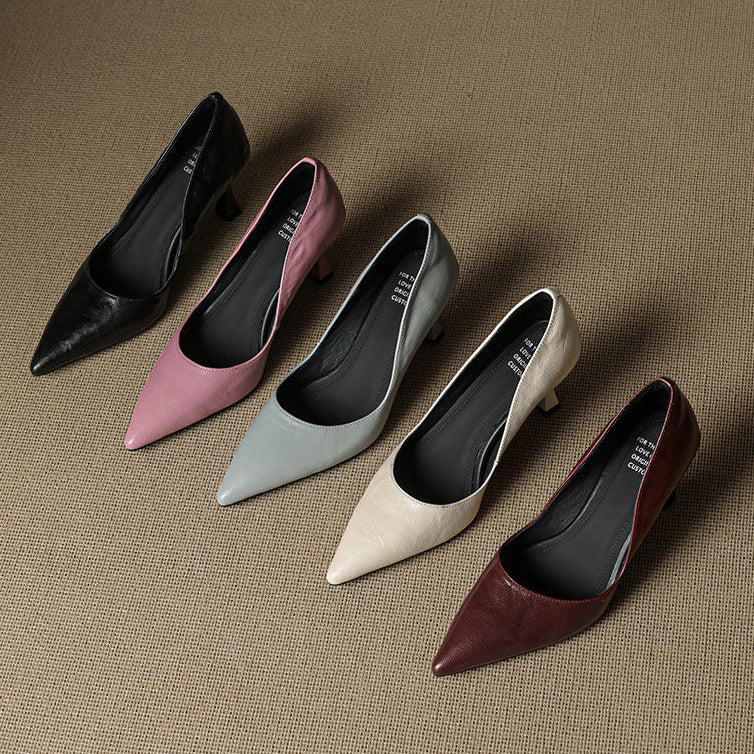 Authentic Leather Heels Viora