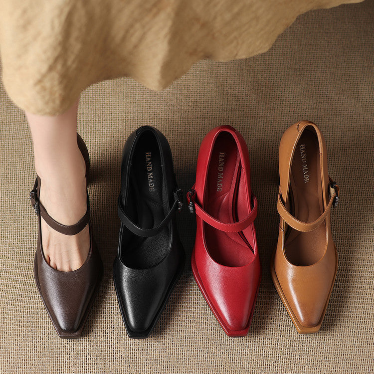 Claya Authentic Leather Heels