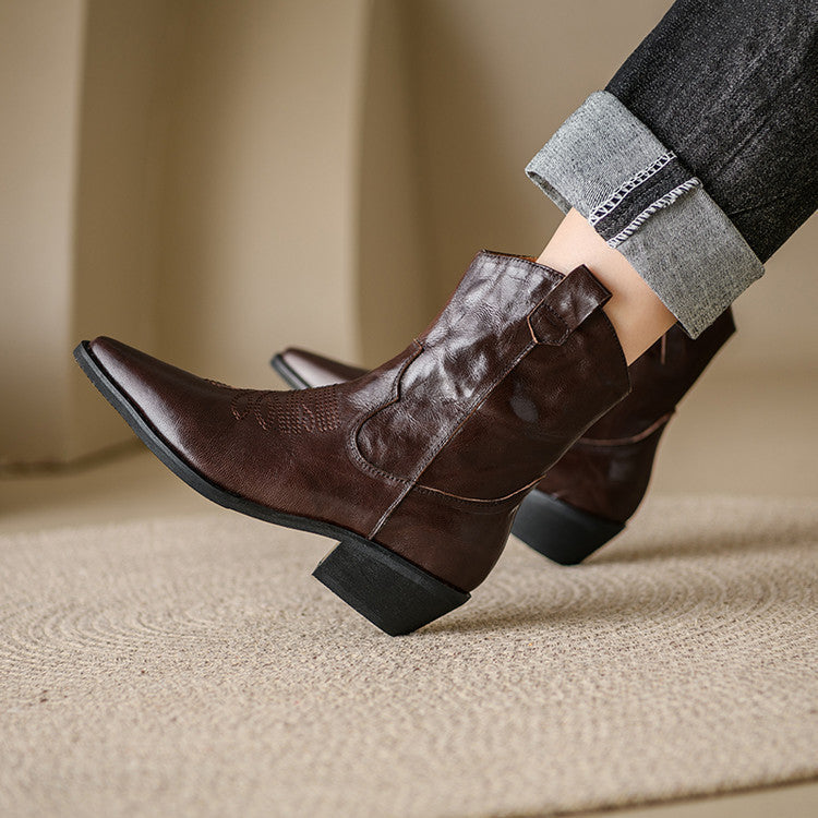 Dakota Genuine Leather Western Boots