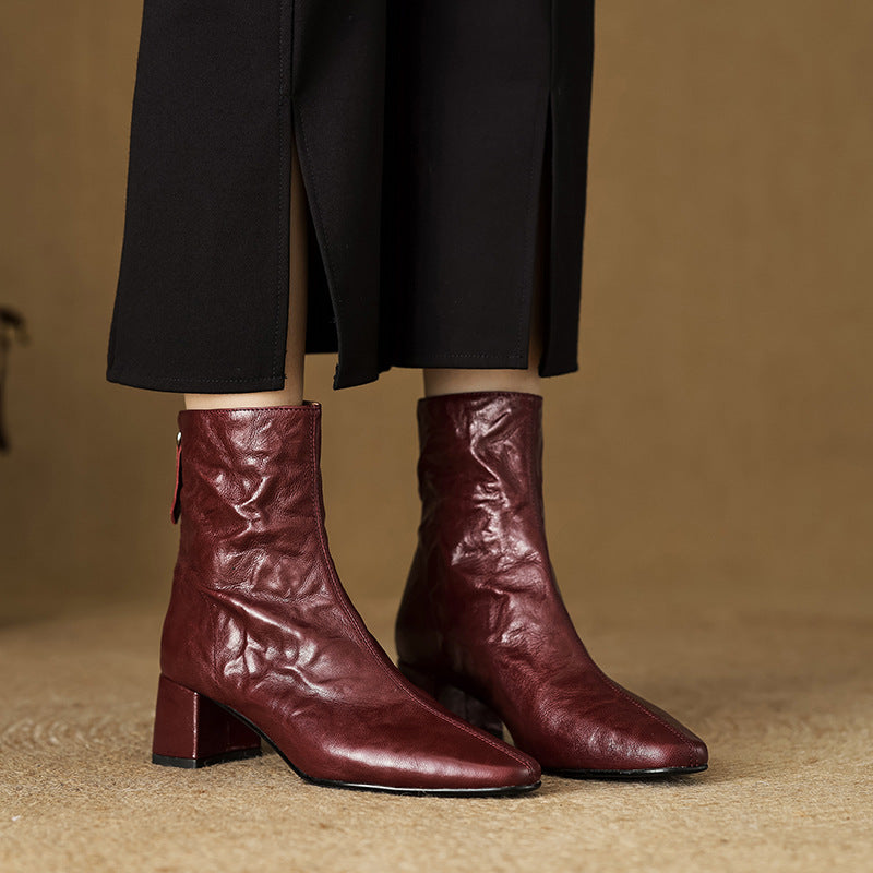 Authentic Leather Estel Ankle Boots