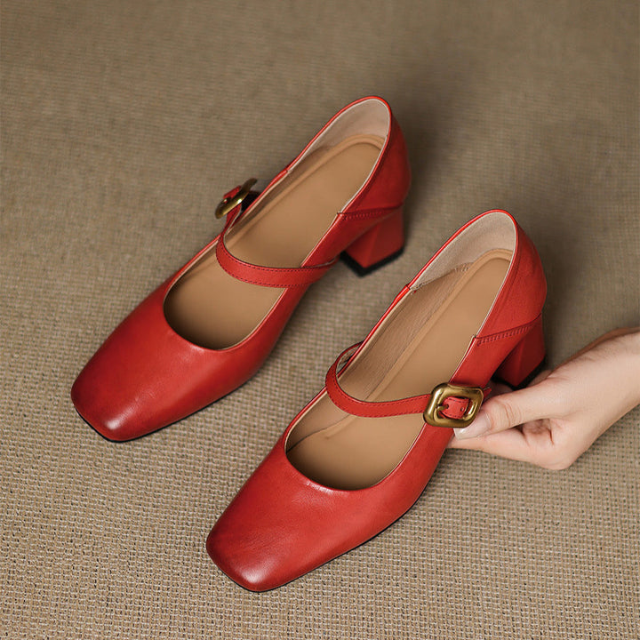 Genuine Leather Kelly Heels