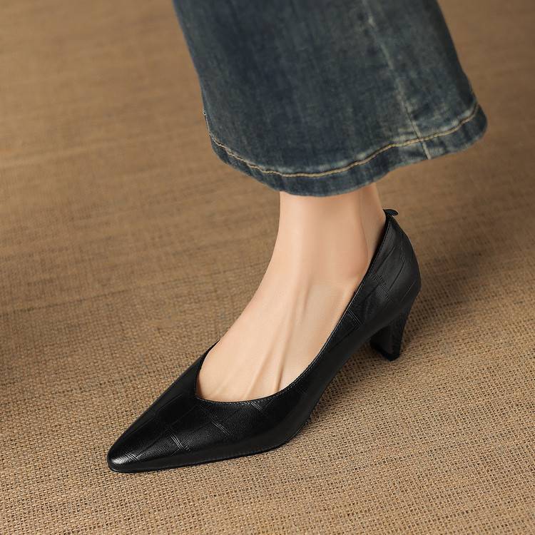 New Authentic Leather Heels
