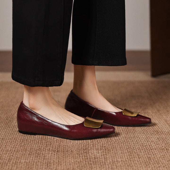 Relia Genuine Leather Flats