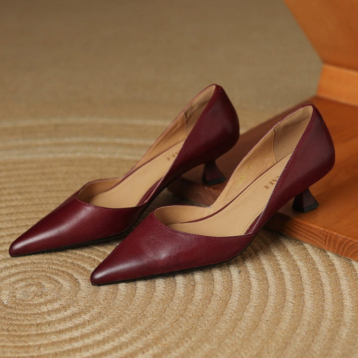Authentic Leather Kitten Heels Carlen