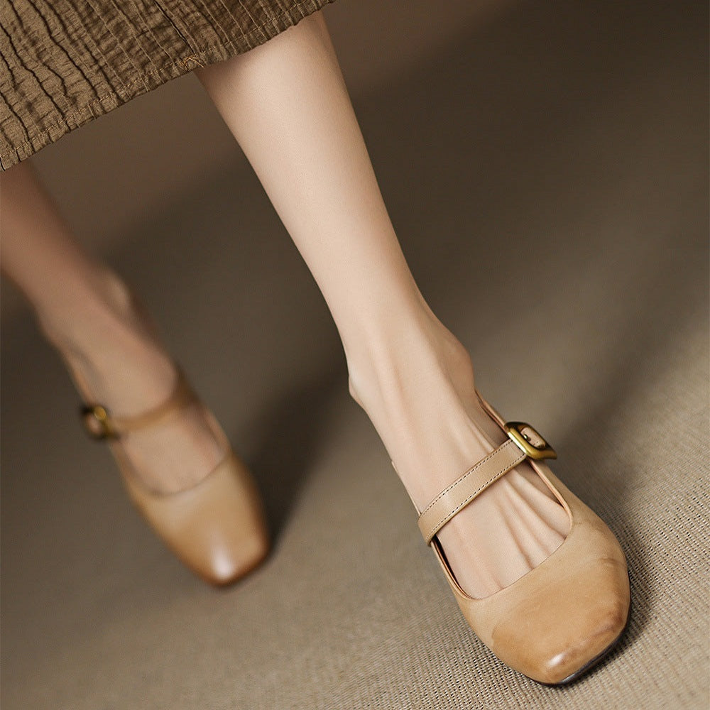 Genuine Leather Kelly Heels
