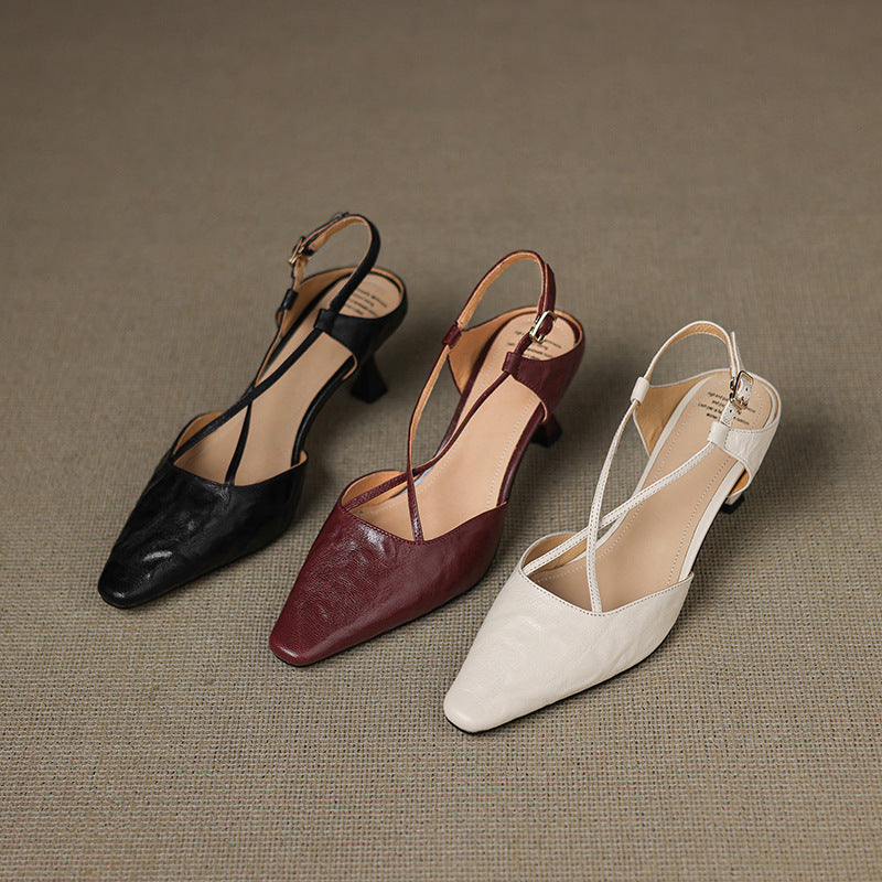 Authentic Leather Heels Velta
